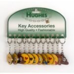 CARD OF 12 EMOJI KEY RINGS - ASSORTED DESIGNS