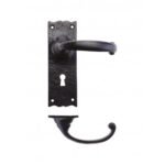 FF111 ZOO FF FOXCOTE TRADITIONAL BLACK ANTIQUE DOOR FURNITURE SET