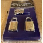 OUT073 ZONE 10/20/BR/V/KA/TWIN 20MM BRASS PADLOCKS KEYED ALIKE TWIN PACK