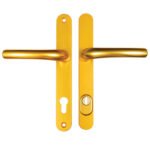 Hoppe Tokyo PAS24 Lever Lever UPVC Multipoint Door Handles - 92mm PZ Sprung 215mm Screw Centres