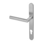 Coastal Group KM070-SSS BLU Mitre Lever Door Handle with Euro Profile (LEAD TIME: 2-3 DAYS)