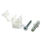 T650 Wall Fix Saddle Bracket in White (Pack of 10)