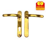 TSS Blank External Lever Lever UPVC Multipoint Door Handles - 92mm PZ Sprung 122mm Screw Centres