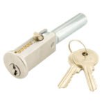 TSS Roller Shutter Bullet Lock - Round Face 24mm Diameter With Flat Sides