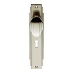 Carlisle Brass ADR021SN Art Deco Knob On Lock Backplate (LEAD TIME: 2-3 DAYS)