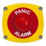 CQR AEB51 IP66 Yellow/Red Surface Box With Momentary Red Dome - Legend "Pool Alarm" (LEAD TIME: 2-3 DAYS)
