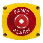 CQR AEB54 IP66 Yellow/Red Surface Box With Red Push On / Twist Off Button - Legend "Panic Alarm" (LEAD TIME: 2-3 DAYS)