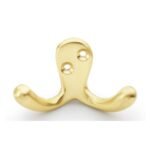 Alexander & Wilks AW773SB Victorian Double Robe Hook - Satin Brass (LEAD TIME: 2-3 DAYS)
