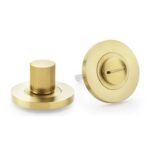 Alexander & Wilks AW792SBPVD Reeded Thumbturn and Release - Satin Brass PVD (LEAD TIME: 2-3 DAYS)