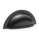 Alexander & Wilks AW903BL Bardom Ridged Cabinet Cup Pull Black (LEAD TIME: 2-3 DAYS)