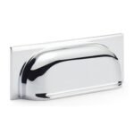 Alexander & Wilks AW905PC Quantock Cup Pull Handle - Polished Chrome Centers 96mm (LEAD TIME: 2-3 DAYS)