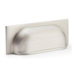 Alexander & Wilks AW905SN Quantock Cup Pull Handle - Satin Nickel Centers 96mm (LEAD TIME: 2-3 DAYS)