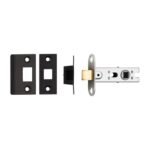 Eurospec BTL25MB 64mm Ce B/T Tubular Mortice Latch Square - Matt Black (LEAD TIME: 2-3 DAYS)