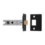 Eurospec BTL30MB 76mm CE B/T Tubular Mortice Latch Square - Matt Black (LEAD TIME: 2-3 DAYS)