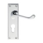 Carlisle Brass CBS54YCP Contract Victorian Scroll Lever On Euro Lock Backplate (LEAD TIME: 2-3 DAYS)