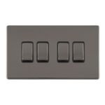 Eurolite ECBN4SWB 4 GANG 10AMP 2WAY SWITCH (LEAD TIME: 2-3 DAYS)