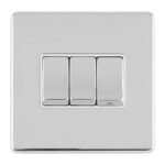 Eurolite ECPC3SWW 3 GANG 10AMP 2WAY SWITCH (LEAD TIME: 2-3 DAYS)