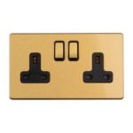Eurolite ECSB2SOB 2-Gang 13Amp Switched Socket (LEAD TIME: 2-3 DAYS)