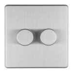 Eurolite ECSS2DLED 2-Gang Led Push On Off 2-Way Dimmer (LEAD TIME: 2-3 DAYS)