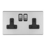 Eurolite ECSS2SOB 2-Gang 13Amp DP Switched Socket (LEAD TIME: 2-3 DAYS)