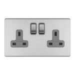 Eurolite ECSS2SOG 2-Gang 13Amp DP Switched Socket (LEAD TIME: 2-3 DAYS)