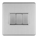 Eurolite ECSS3SWW 3-Gang 10Amp 2-Way Switch (LEAD TIME: 2-3 DAYS)
