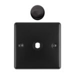 Eurolite EN1DIMMBB Dimmer Switch Plate-Matt Black-1-Gang (LEAD TIME: 2-3 DAYS)