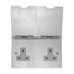 Eurolite FS4040SS Utility 2-Gang Floor Socket - Grey (LEAD TIME: 2-3 DAYS)