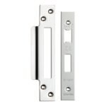 Eurospec FSF5004BSS Easi-T Forend Strike and Fixing Pack - Bright Stainless Steel Square Forend (LEAD TIME: 2-3 DAYS)