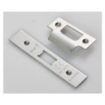 Eurospec FSF5008BSS Forend Strike & Fixing Pack To Suit Flat Latch FLL5030 - Bright Stainless Steel Square Forend (LEAD TIME: 2-3 DAYS)