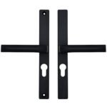 Hoppe London Lever Lever UPVC Multipoint Door Handles - 48mm PZ Sprung 215mm Screw Centres