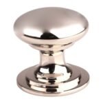 Carlisle Brass M47DPN Victorian Cupboard Knob 42mm - Polished Nickel (LEAD TIME: 2-3 DAYS)