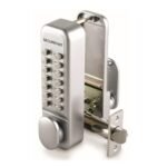 CQR SBL320.SFR Push Button Lock | Easy Code | Fire Rated | Knob | Satin Chrome | 1 - 13 Digits | Hold Back (LEAD TIME: 2-3 DAYS)