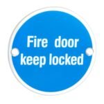 Eurospec SEX1015BSS Signage Fire Door Keep Locked (LEAD TIME: 2-3 DAYS)
