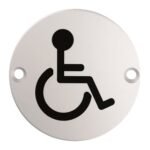 Eurospec SEX1017BSS Signage Disabled Symbol (LEAD TIME: 2-3 DAYS)