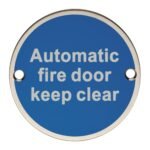 Eurospec SEX1022SSS Automatic Fire Door Keep Clear (LEAD TIME: 2-3 DAYS)