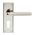 Serozzetta SZR041YPNSN Quaranta Lever On Euro Lock Backplate (LEAD TIME: 2-3 DAYS)