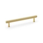 Alexander & Wilks AW809R-160-SBPVD Crispin Reeded T Bar Cupboard Pull Handle - Satin Brass PVD 160mm (LEAD TIME: 2-3 DAYS)
