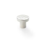 Alexander & Wilks AW820-30-PN Hanover Hammered Cupboard Knob - Polished Nickel 30mm (LEAD TIME: 2-3 DAYS)