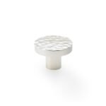 Alexander & Wilks AW820-38-PN Hanover Hammered Cupboard Knob - Polished Nickel 38mm (LEAD TIME: 2-3 DAYS)