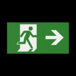 CQR BL/310/LEG/LR Emergency Legend for Blade Exit Sign, Arrow Left / Right (LEAD TIME: 2-3 DAYS)