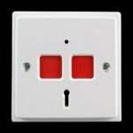 CQR EPA/STD Panic Button | Electronic | Grade 2/3 | White | Key Resettable (LEAD TIME: 2-3 DAYS)