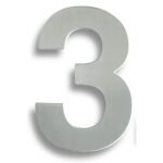 Eurospec NUM10173SSS Stainless Steel 7" Numerals (0-9) (Number 3) (LEAD TIME: 2-3 DAYS)