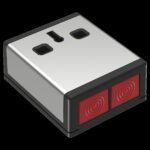 CQR PADP3/SS/BK Panic Button | Double Push | Grade 3 | Stainless Steel / Black | Key Resettable (LEAD TIME: 2-3 DAYS)