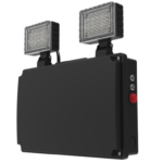 CQR TS/8/NM/BK/865 BLACK - HO Emergency LED Twin Spot, 2x500lm, IP65 (LEAD TIME: 2-3 DAYS)